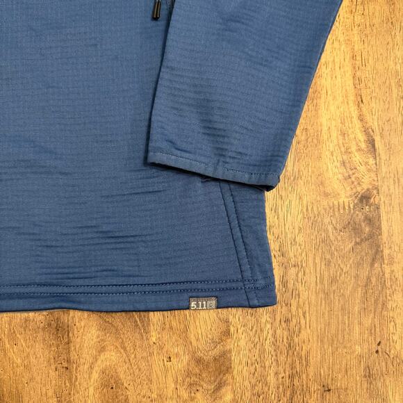 5.11 Tactical Men’s Stratos 1/4 Zip Waffle Midlayer Fleece Long Sleeve Blue Sz M - Picture 4 of 11